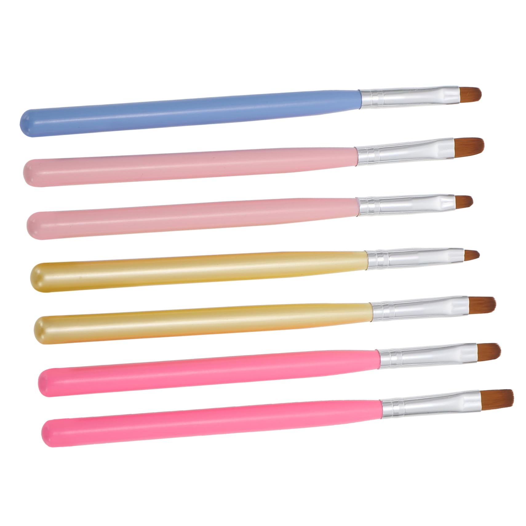 OUNONA 7Pcs Nail Art Brush Nail Painting Tools for Gel Art Coloring Durable Lightweight Design for Professional Home Use for Beautiful Nail Designs