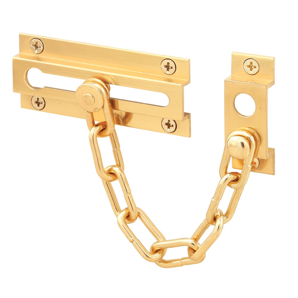 Defender SecurityU 9907 Door Guard Chain Sb, Pack of 1, Polished Brass