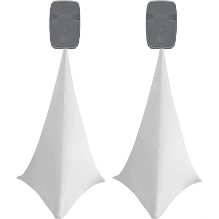 Universal Dj Light Speaker Stand Skirt Tripod Scrim Cover With Stretchable Polyester Material 2 Pc