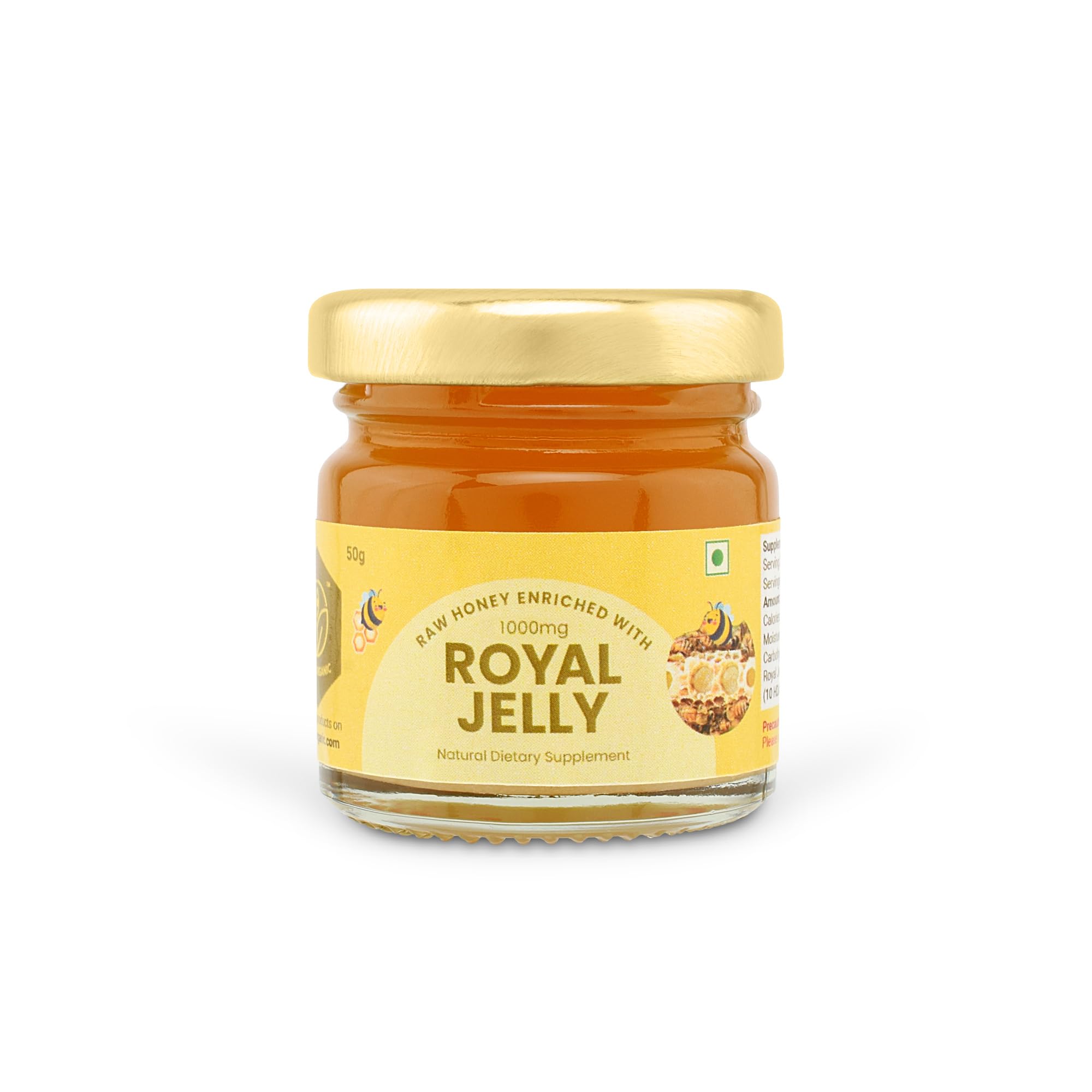 Shiva Organic Raw Honey Enriched with 2% Royal Jelly: A Natural Blend of Purity and Royalty (50g, Enriched 2%)-image-23