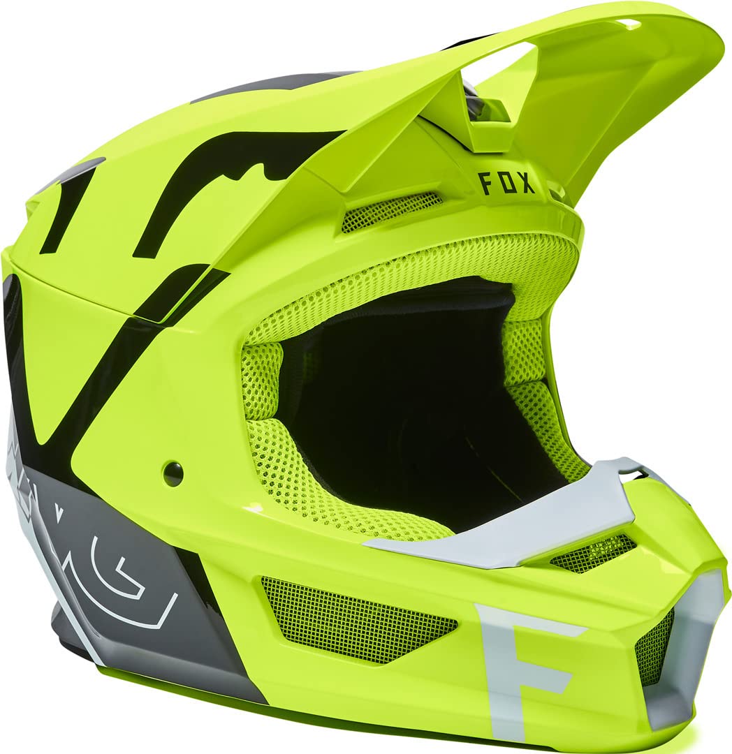 Fox V1 Skew Motocross Kask Neon Sarı S (55/56) : Amazon.com.tr