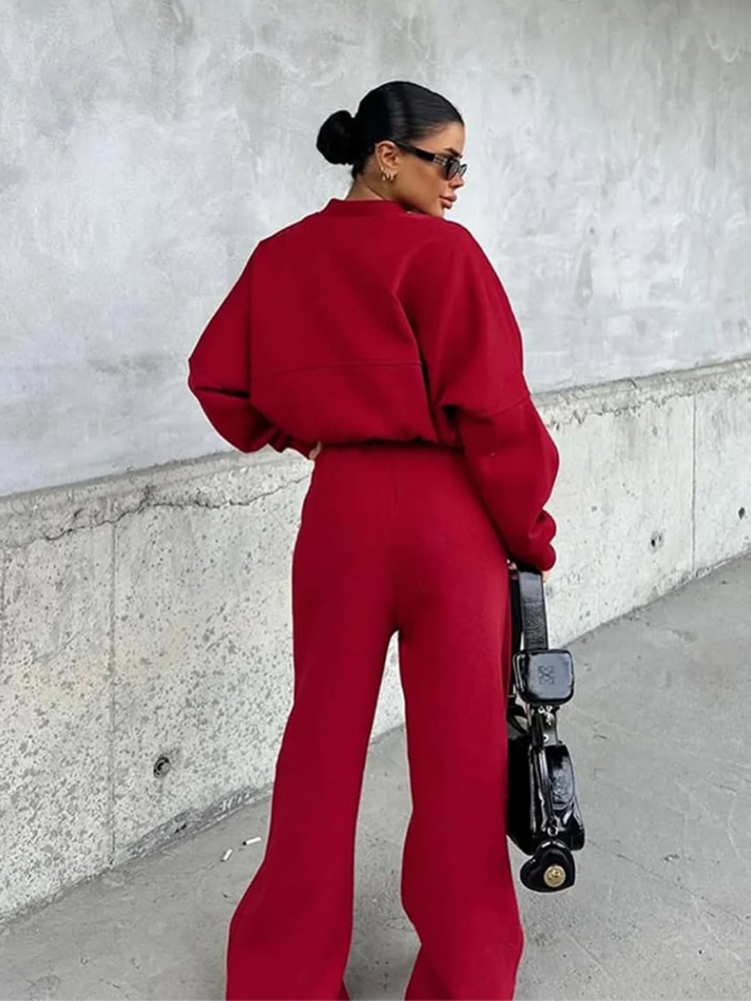 Traje informal para otoño e invierno, chaqueta y pantalón de manga larga para mujer, traje de dos piezas