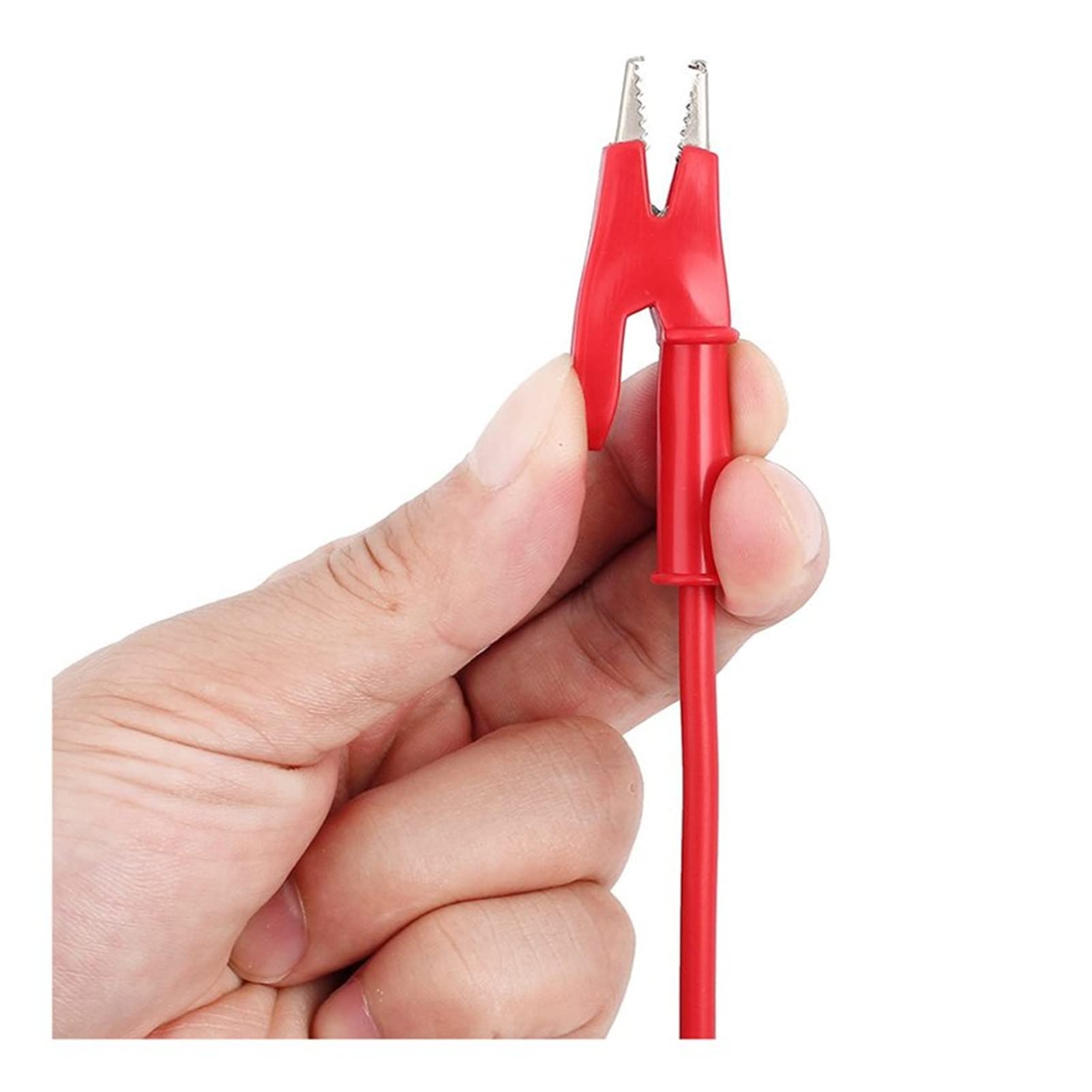 10PCS Conector Banana a Pinza de Cocodrilo Cable de Prueba Pinza de Cocodrilo Cable de Prueba de Laboratorio con Conector Banana Resistente 1M de Largo for Multímetro