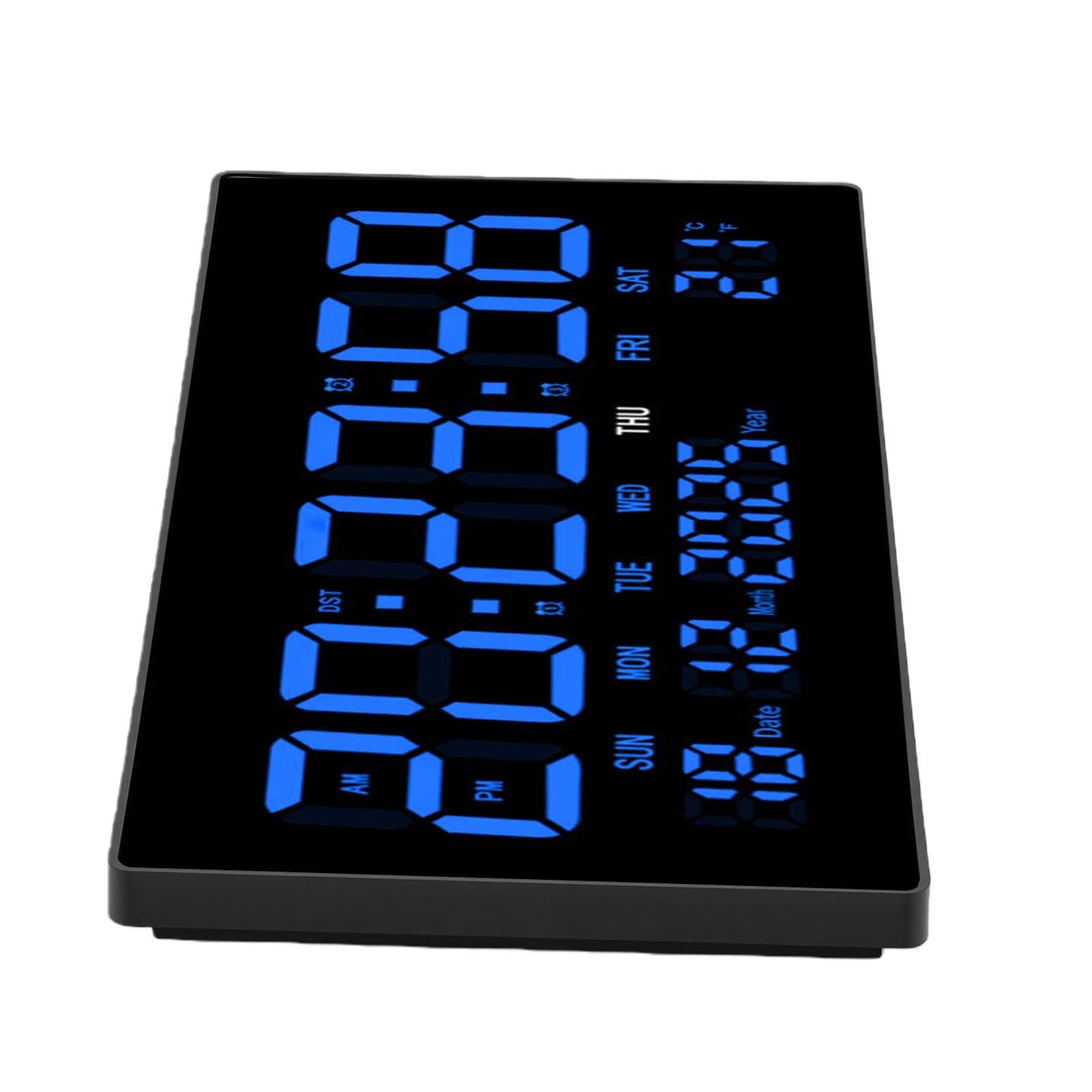 Asixxsix Reloj de Pared Digital LED Pantalla Grande Calendario Silencioso