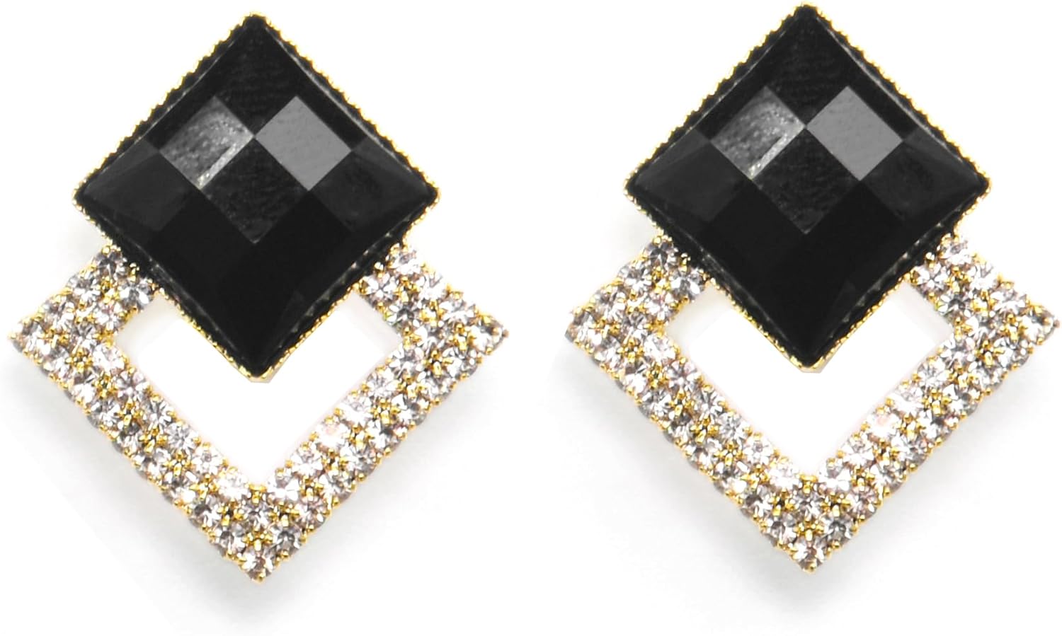 Black White Earrings for Women Teen Gifts Dangle Drop Fashion Geometric Statement Jewelry