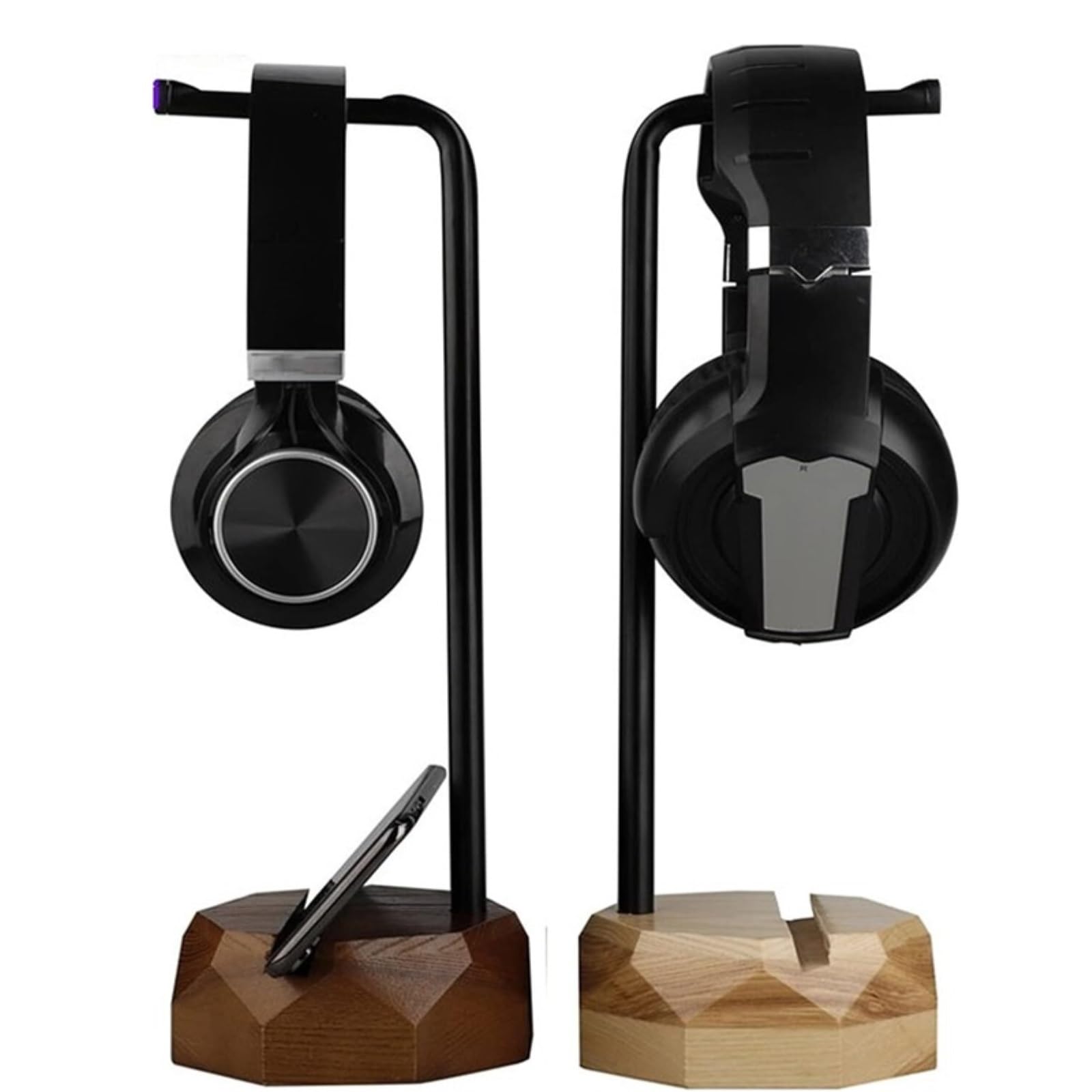 Supporto per Cuffie, Gancio per Cuffie, Supporto Portatile per la Maggior Parte dei dispositivi Musicali e da Gioco, Walnut Gaming