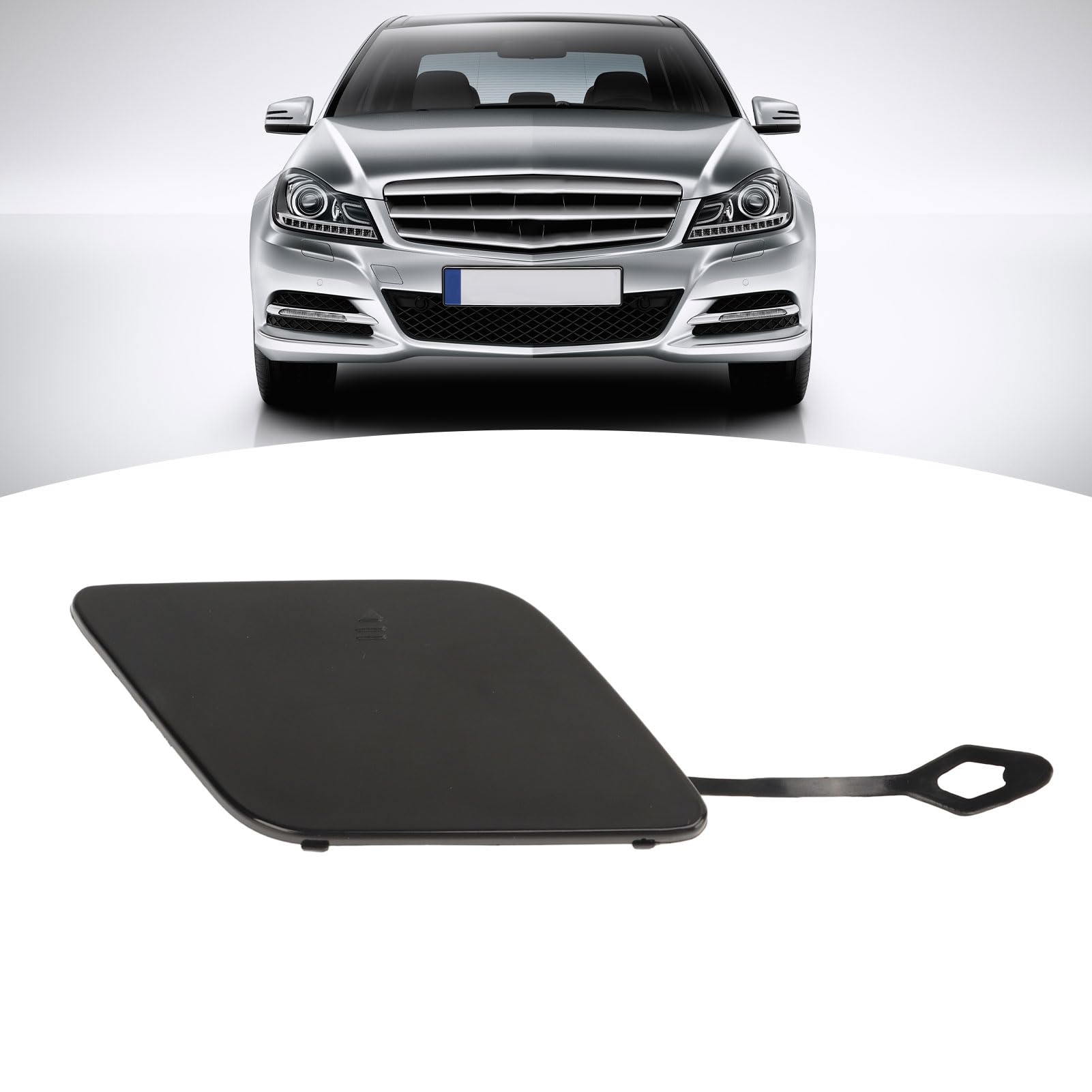 Dioche Griglia Paraurti Anteriore Destra Con Coprigancio Traino Per Mercedes Classe CLK W208 1998-2003, Sostituisce 2088850223, In ABS E Gomma