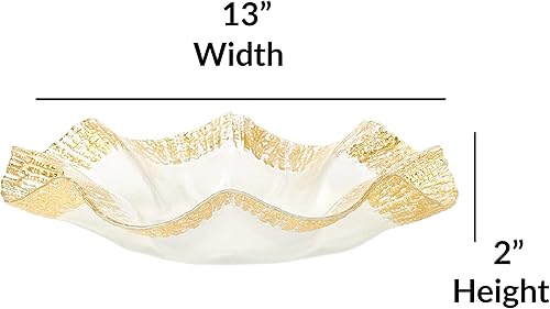 Miniatura 2 de Vietri Rufolo - Plato de cristal dorado