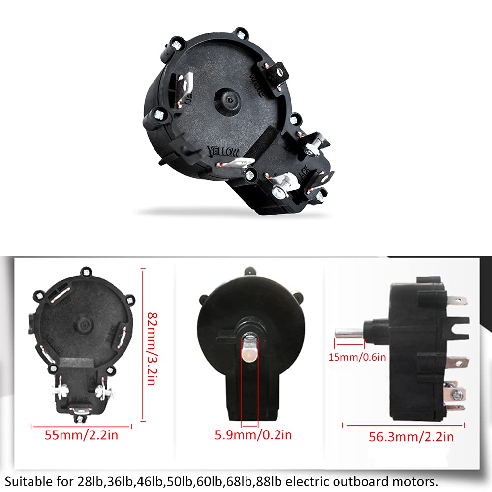 Controlador de velocidad de HUIOP Controlador de motor fueraborda eléctrico 12V Controlador de velocidad de hélice fueraborda marino para motores fueraborda eléctricos 12,7 kg 16,3 kg 20,9 kg 22,7 kg