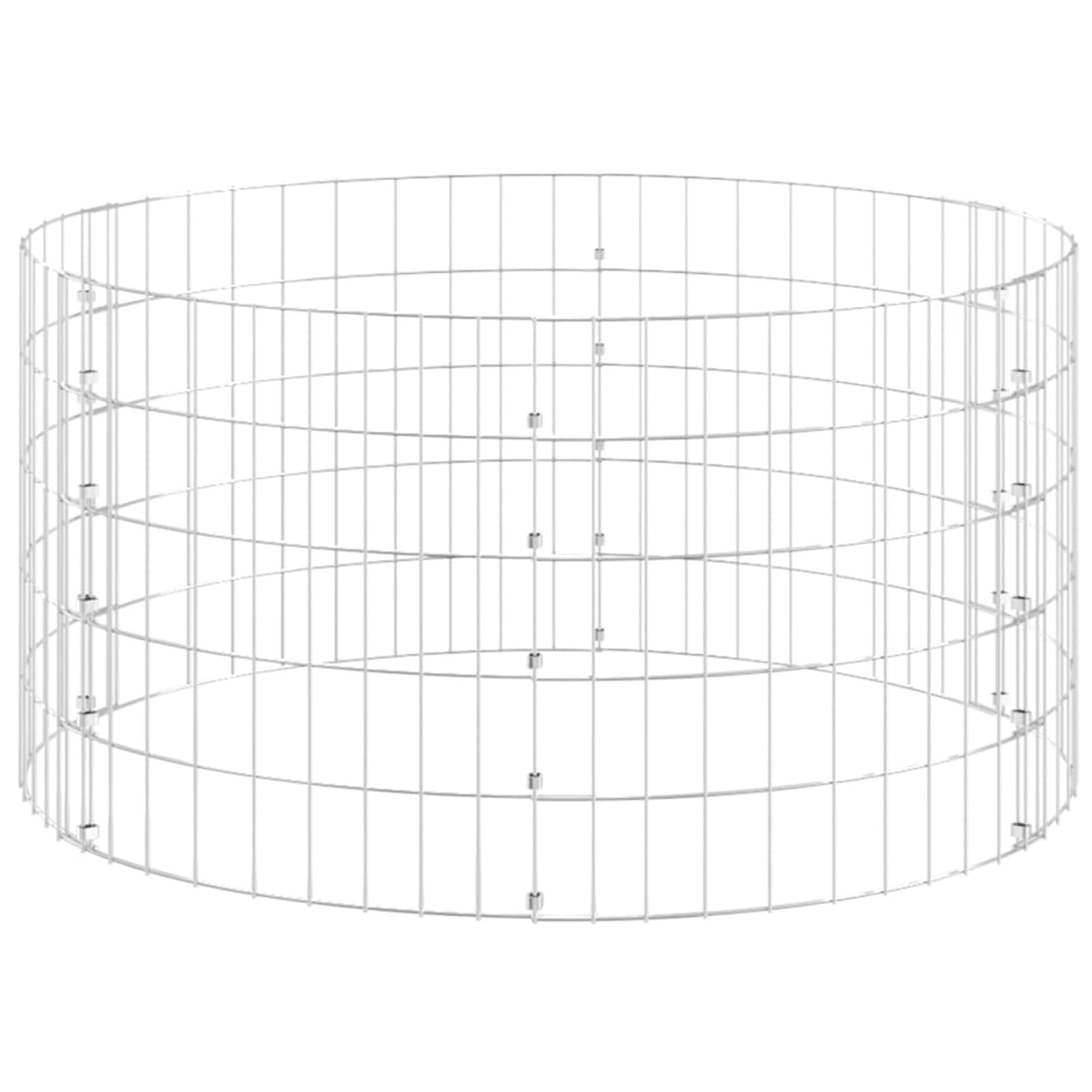 Gabionen-Hochbeet, Kräuterspirale, Hochbeet Im Garten, Pflanzkübel, Pflanzsteine, Rund Verzinkter Stahl Ø100x50 cm