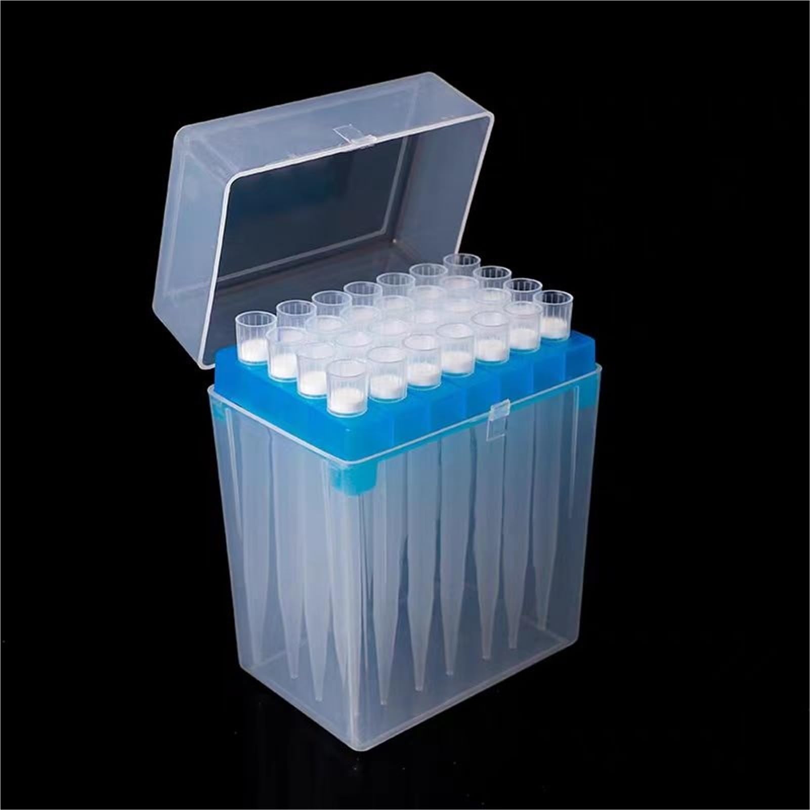 Caja de puntas de pipeta de plástico for laboratorio, con puntas de filtro de pipeta for experimentos, 10ul/10ul-L/20ul/50ul/100ul/200ul/300ul/1ml/5ml/10ml, 1 Juego(1ml-L tips and box)