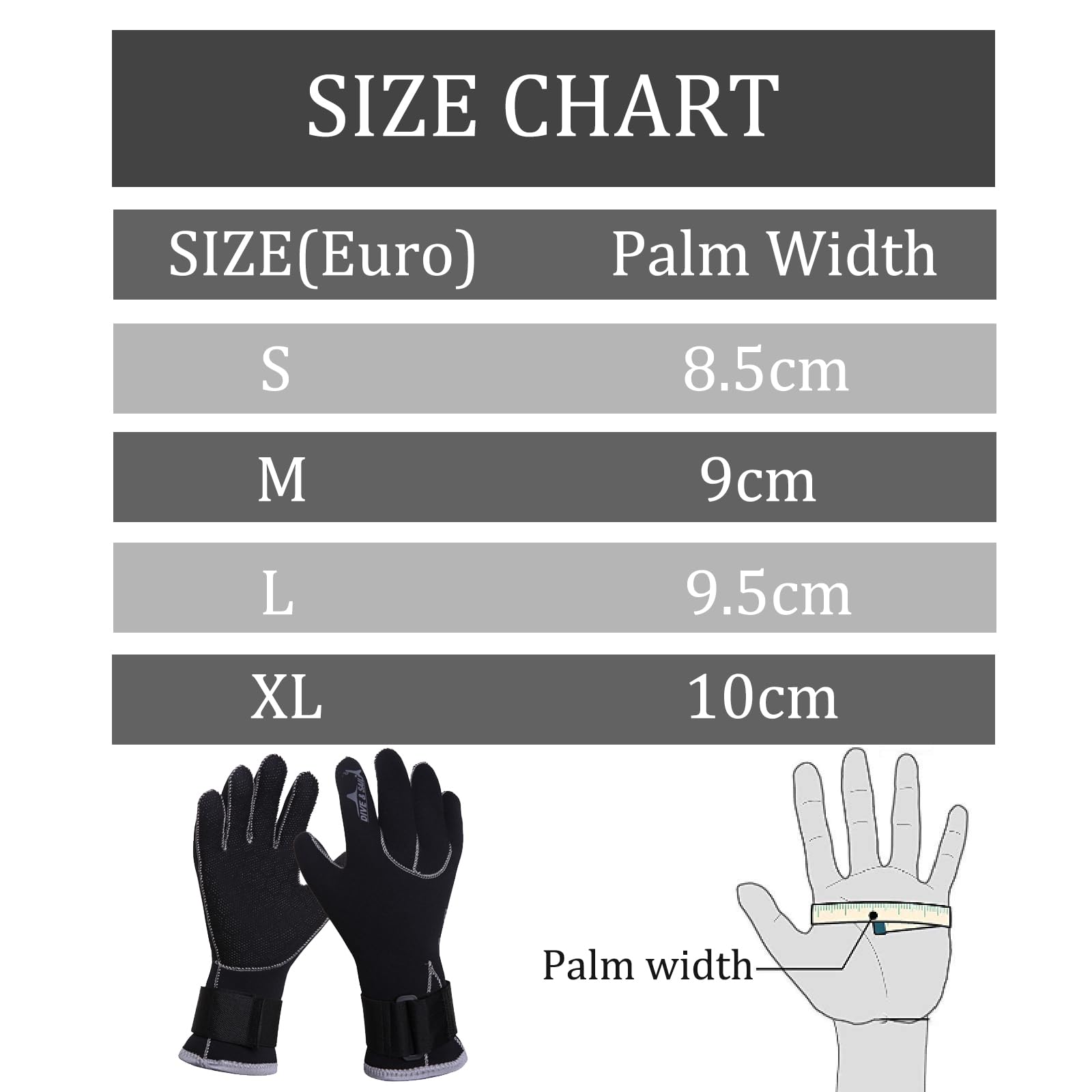 Aogolouk Ultraspan Gloves rękawice do nurkowania dla dorosłych, do sportów wodnych, pływania, nurkowania, do surfowania