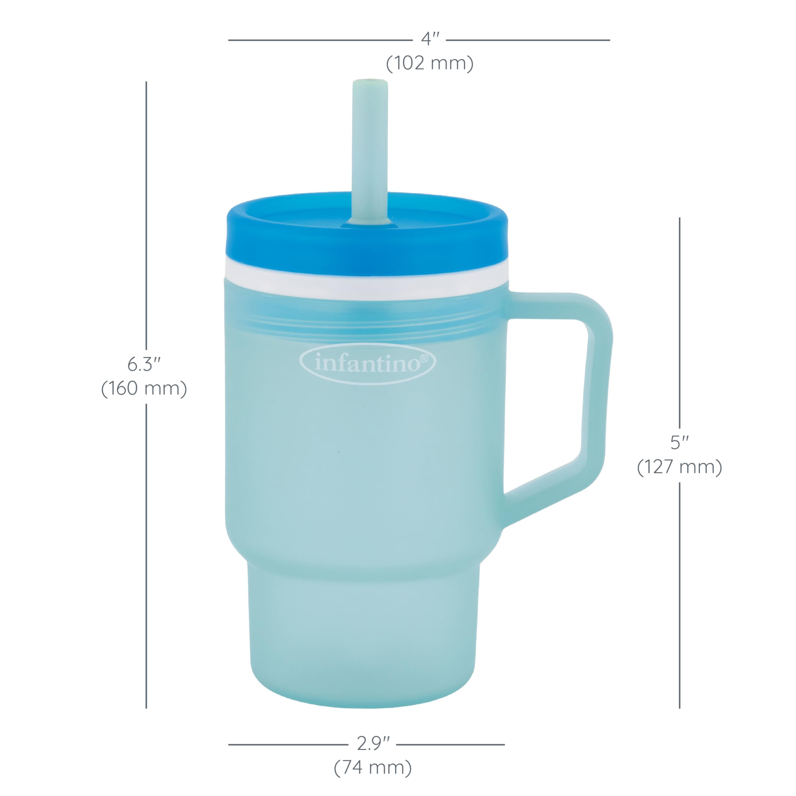 Amazon.com: Infantino My 1st Tumbler Straw Cup, 10oz, Moody Blue