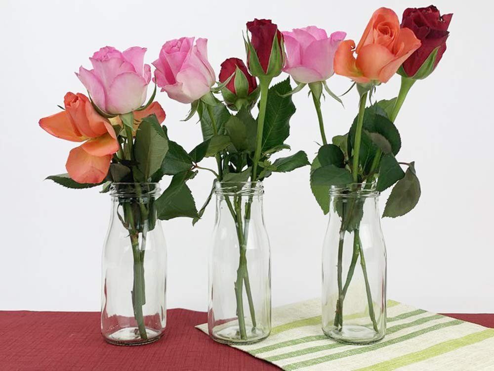 Bottiglie Decorative Per Fiori Vintage WILDMOS Set Di 6 Piccoli Vasi Da Fiori Decorativi In Vetro 1211555
