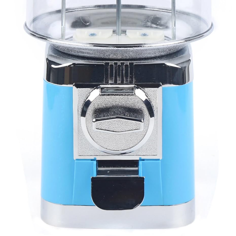 Commercial Automatic Candy Machine, 16"H Automatic Candy Gumball Dispenser Home Candy Vending Machine for Toy Capsules Bouncy Balls Candy, 200Pcs Candy Capacity (Blue)