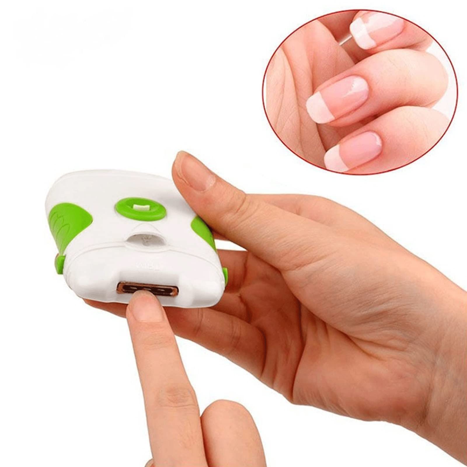JINGYAN Cortaúñas Nail Trimmer eléctrico Archivo de uñas Electronic Clipper Fingerna Cutter Manicure Pedicure Herramienta Automático Toe Clav Cutpper