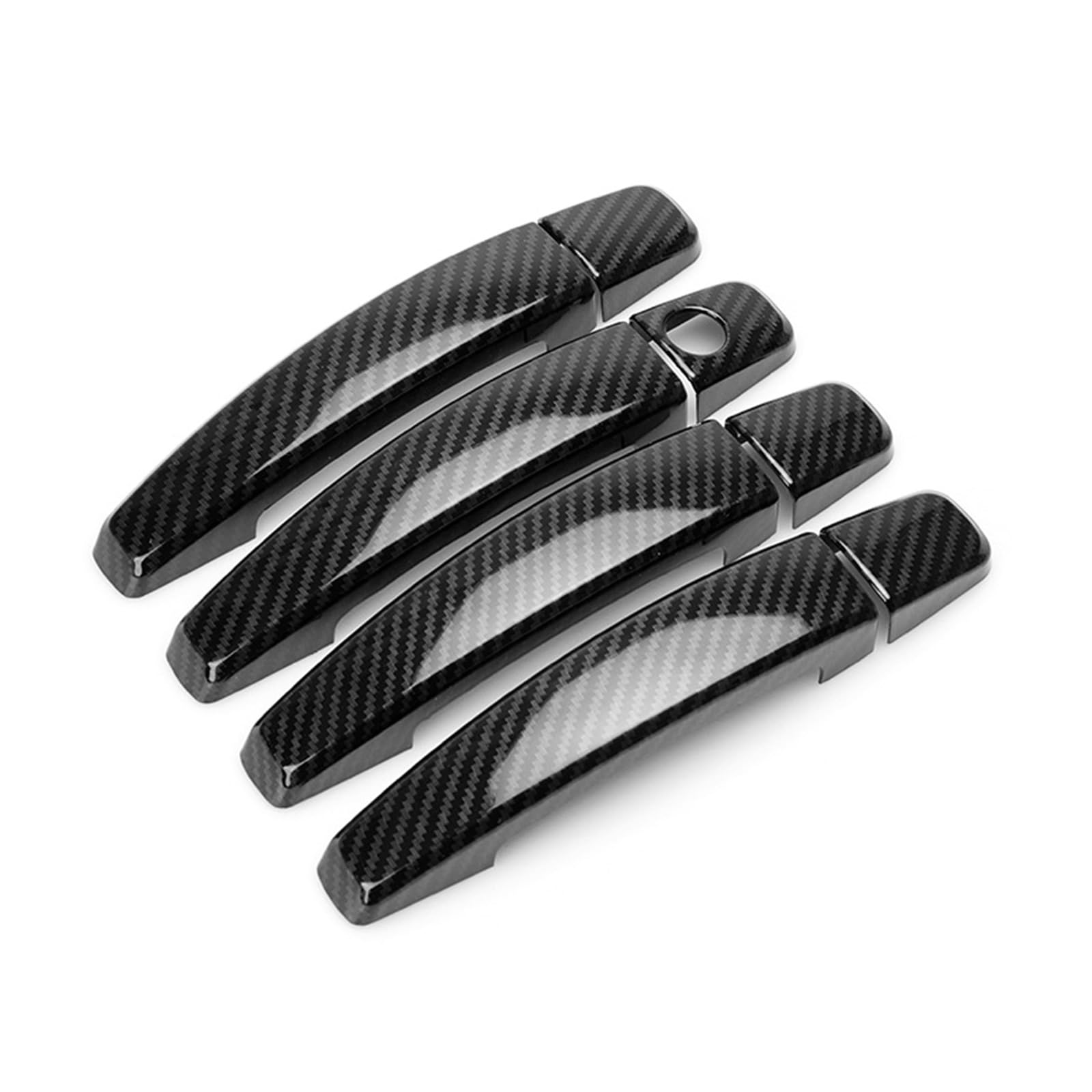 Xfheqmd Door Handle For Chevrolet For Cruze For Captiva For Malibu Car Exterior Doors Bowl Carbon Fiber Texture Cover Trim Car Decoration Interior(Door Handle)