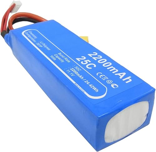 Synergy Digital Batería FPV, compatible con DJI Phantom 1 FPV, (Li-Pol, 11.1 V, 2200 mAh), ultra alta capacidad, repuesto para batería DJI P1-12