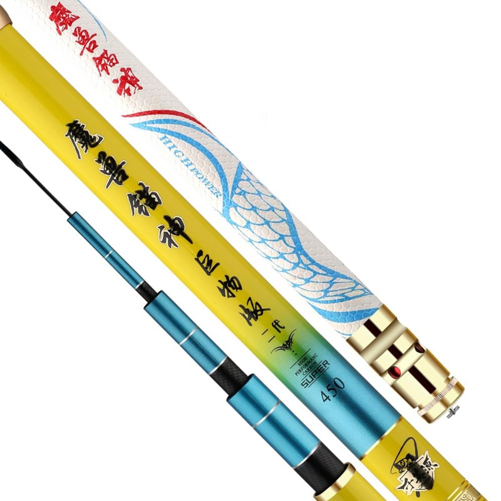 Canna da Pesca 20H – 3,6 m – 12 m, Canna da Pesca Extra Rigida per Pesci di Grandi Dimensioni e Pesanti, Ideale per Storioni di Grandi Dimensioni(3.6m)