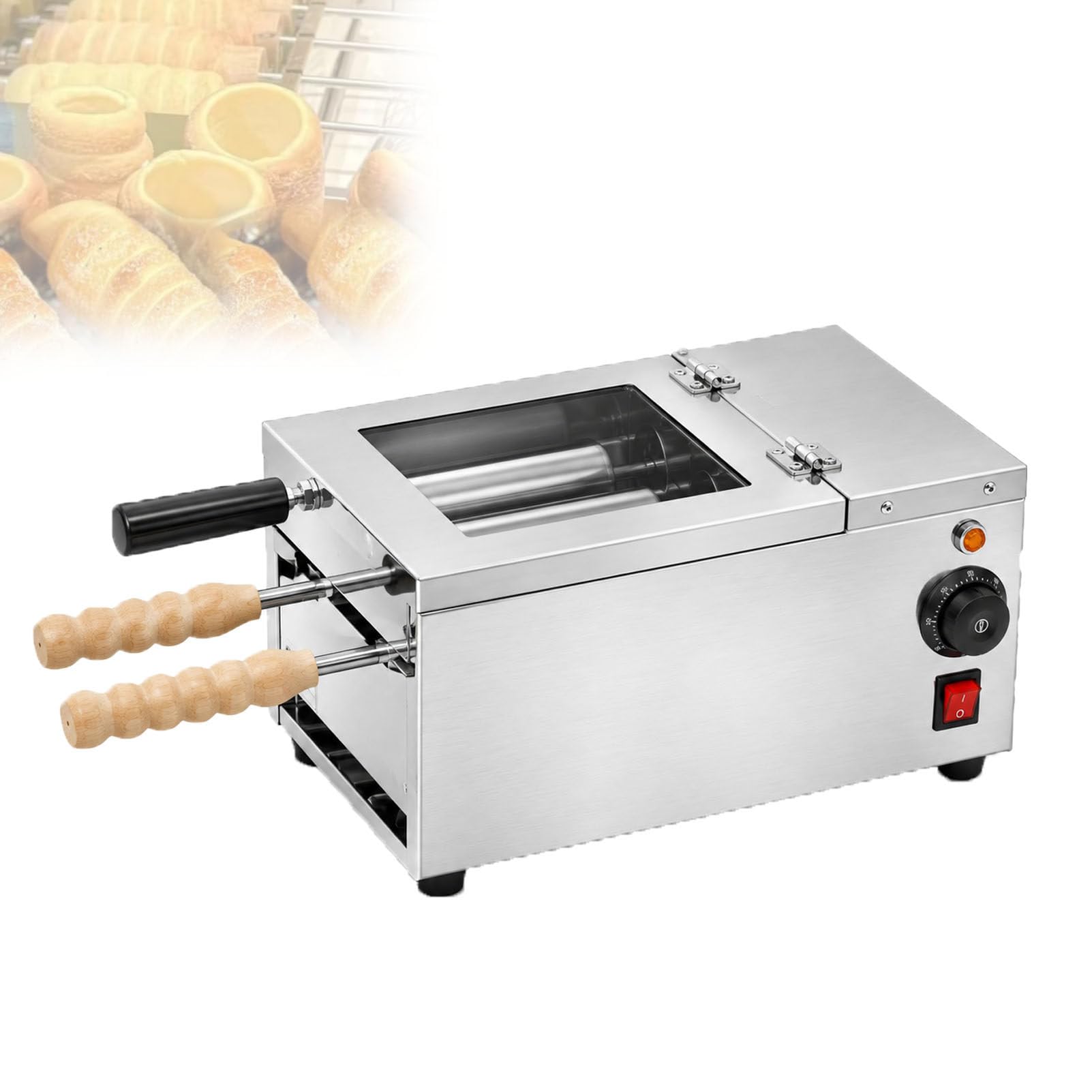 Machine Professionnelle à Gâteaux En Cheminée, En Acier Inoxydable, 2 Cônes