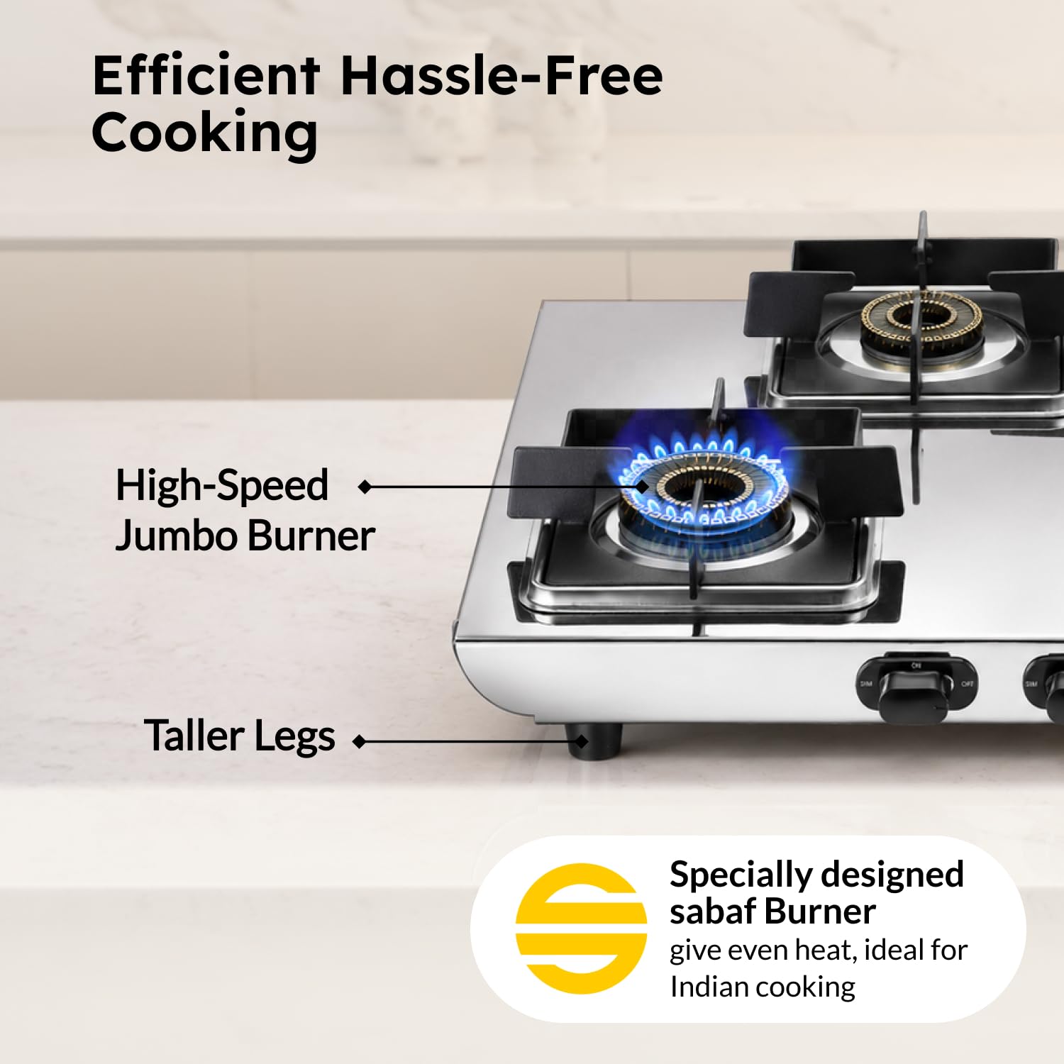 Prestige Valora 04B Gas Stove - 4 Burners -5