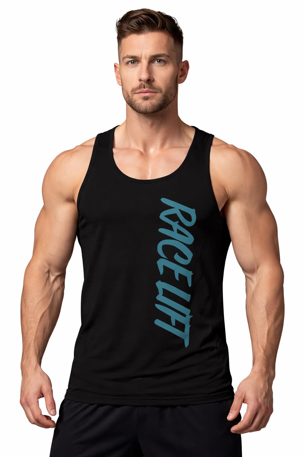 3colors 3Colours RGB Men's Active Wear Sleeveless Tank top, Gym Vest, Leisure wear Race Lift-picture-32