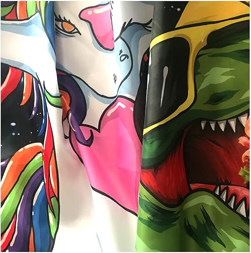 Miniatura 5 de Bonita cortina de ducha para niños con alfombrilla de baño de espuma viscoelástica, alfombras de baño antideslizantes y cubierta para tapa de