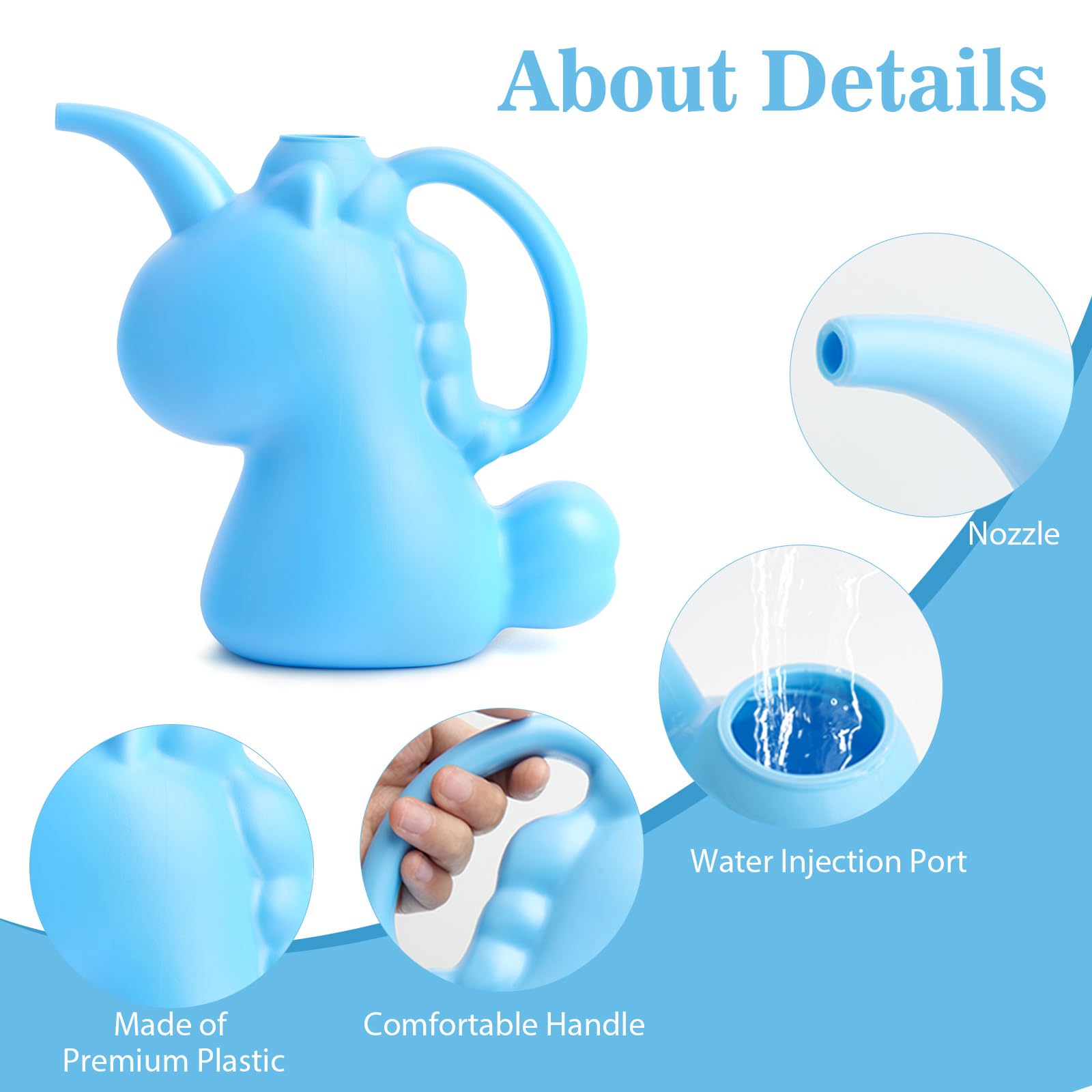 XXXFLOWER Unicorn Watering Can Blue 1 L/34 oz