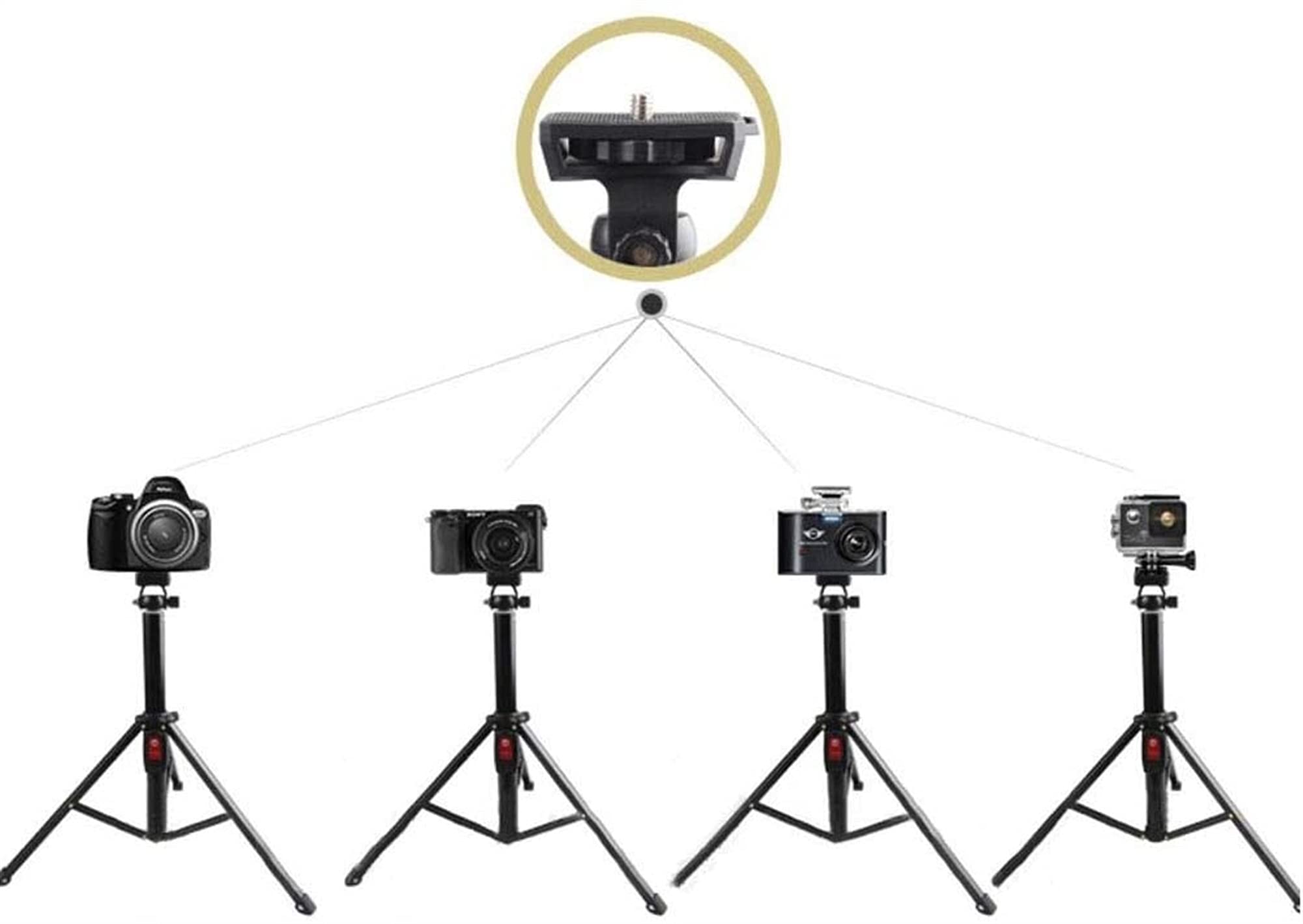 Selfie Tripod,Selfie Bluetooth de Aluminio Extensible con Soporte Remoto inalámbrico y trípode