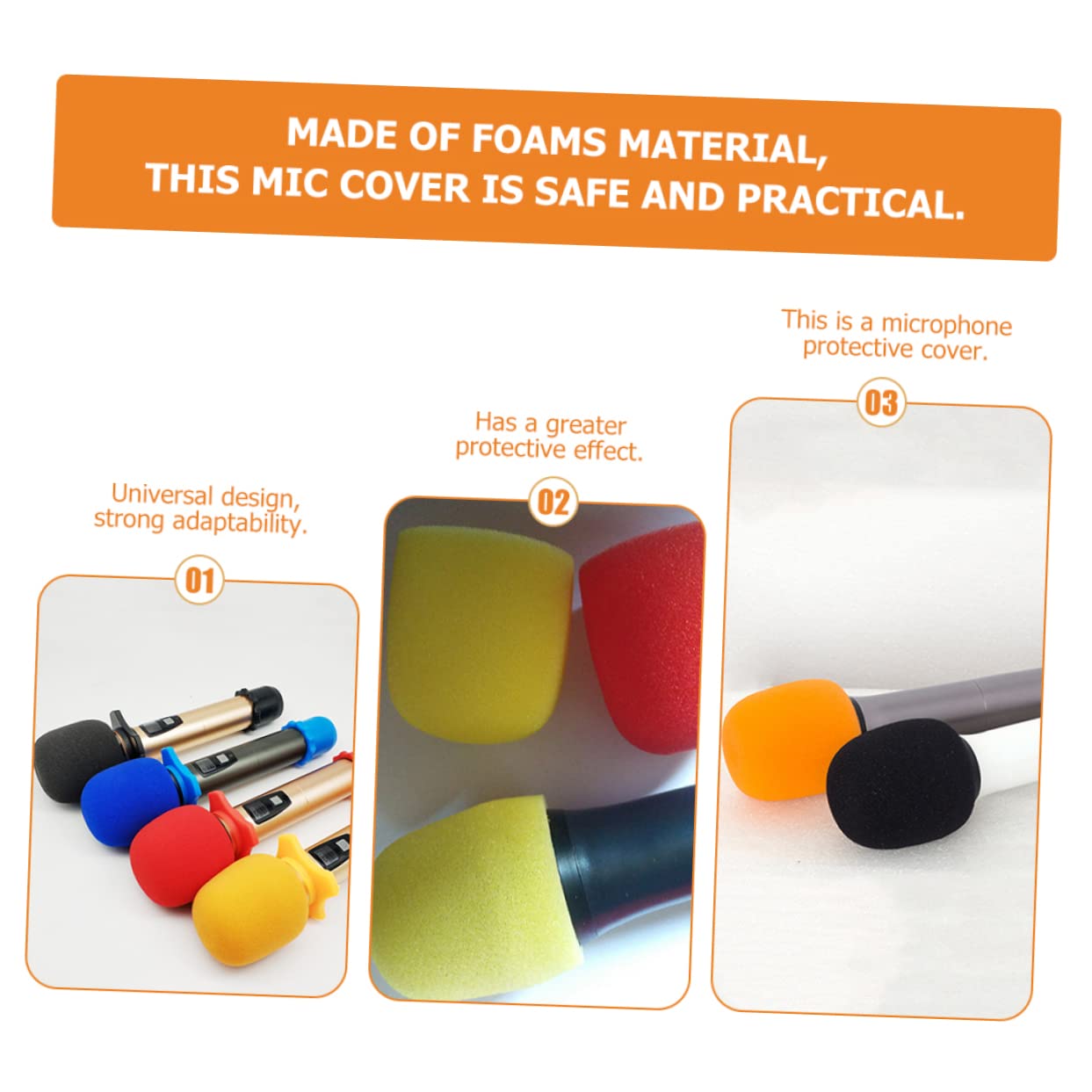 Kit De 6 Bonnettes Micro Multicolores - Filtre Anti-pop Réutilisable - Compatible Avec La Plupart Des Micros - 11