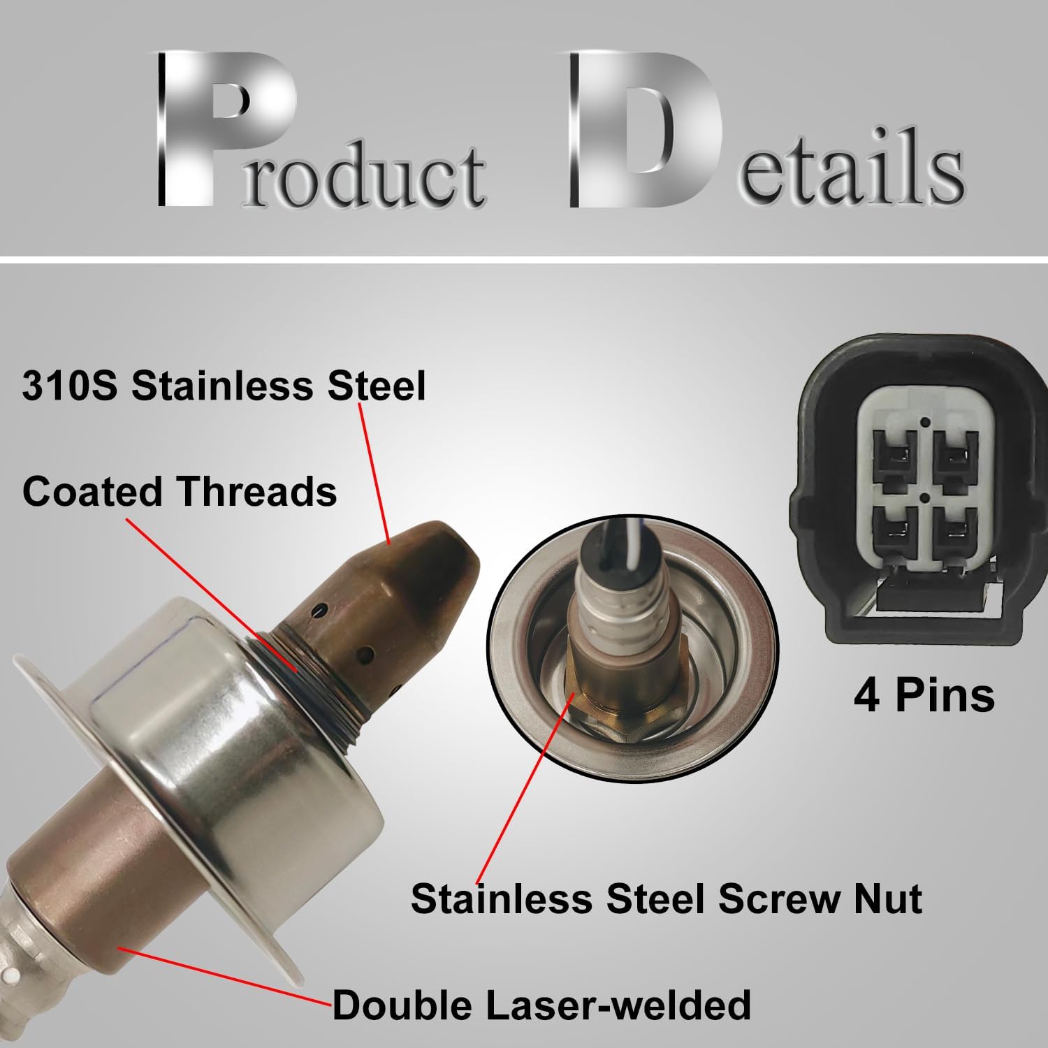 Oxygen Sensor Upstream O2 Sensor Fit for 2013-2015 Acura ILX, Honda Accord 2014-2015, Civic 2012-2015, HR-V 2016-2017, Replace OE# 234-9119