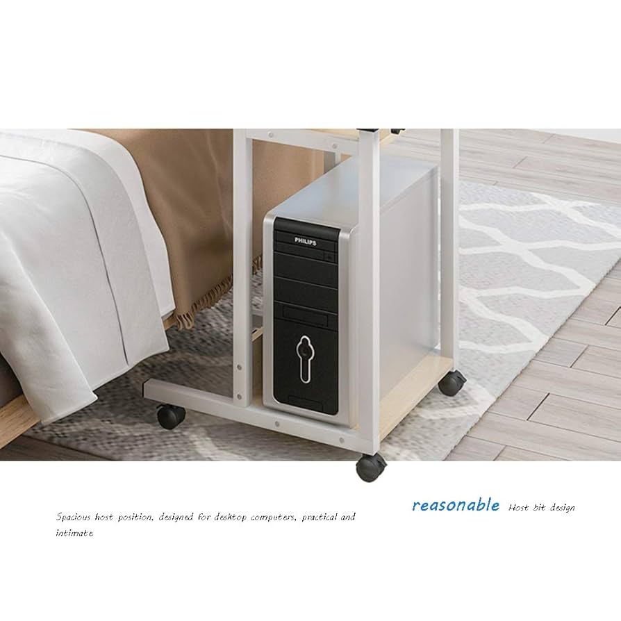 Amazon｜テーブル キーボードトレイ付き移動サイドテーブル