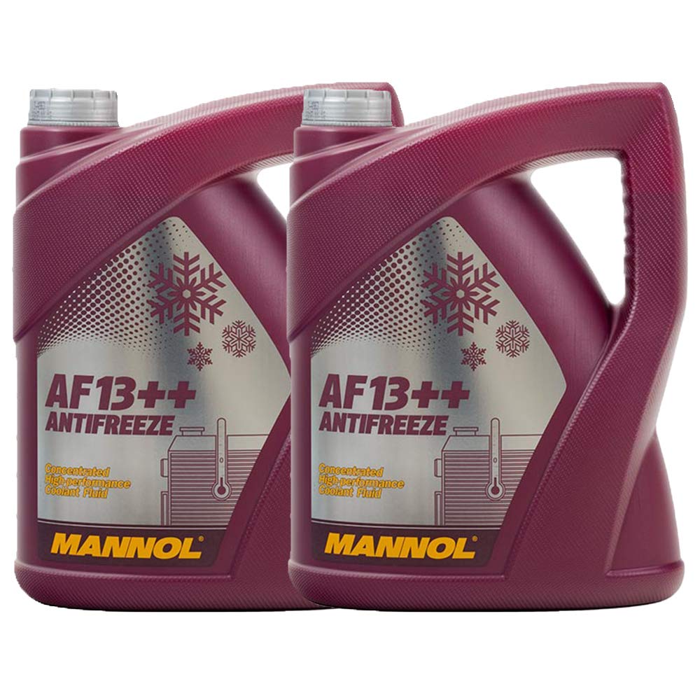 MANNOL 2 x 5 Liter AF13++ Antifreeze Kühlerfrostschutz Konzentrat Rot G13
