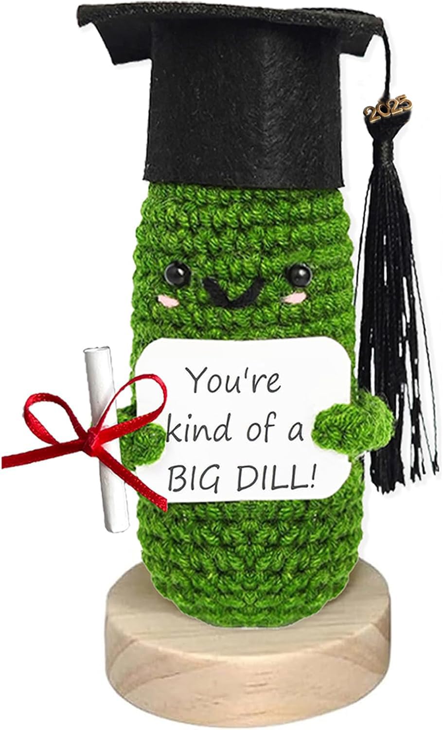 2025 Graduation Gifts, Funny Handmade Pickled Cucumber with Base, Graduation Gifts for Her 2025, High School University Ornament for Her Him