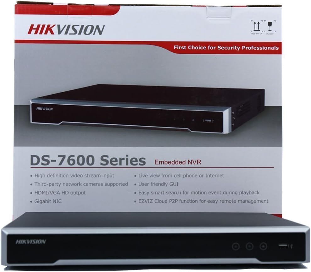 ZKDSUIPC DS-7608NI-I2/8P 8-Channel 12MP Embedded Plug & Play Network Video Recorder with 4K(3840x2160) 8 PoE Ports(NO HDD)