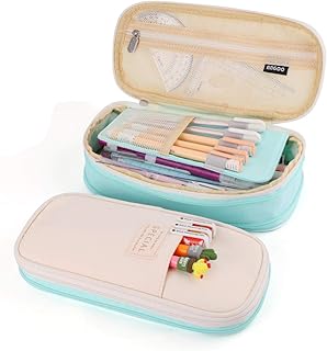 iSuperb Astuccio Matite Scalabile Borsa di Cancelleria Multifunzionale Astucci Portapenne Grande Capacità Matite da Custodia Tela Organizzatore Unisex Pencil Case for Girl