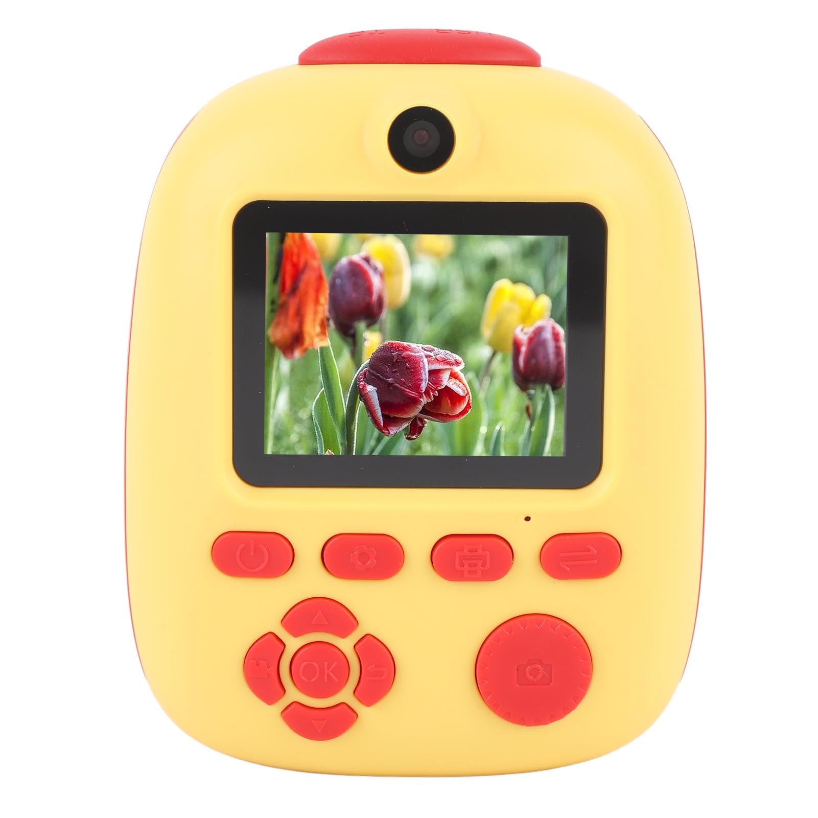Instant Camera, 26MP HD Round Design Portable Instant Camera for Toddlers for Birthday Gifts (Yellow)-image-16