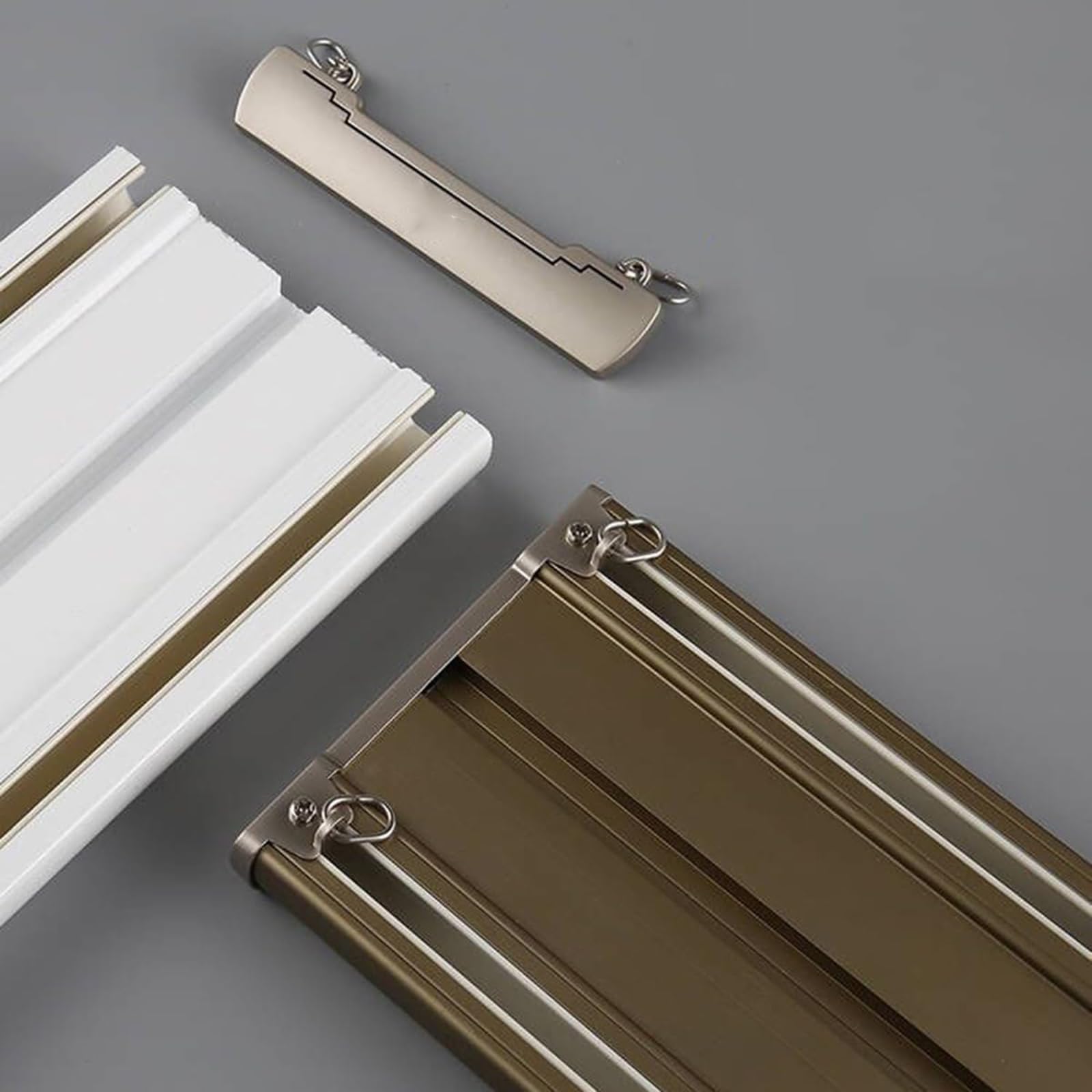 Genérico Sistema de rieles para Cortinas, riel de Techo de aleación de Aluminio para Cortinas: riel Deslizante silencioso con fácil instalación para Sala de Estar, Dormitorio y tabiques: decoración d