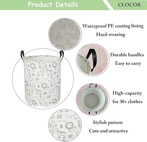 Miniatura 7 de CLOCOR Cesta de lavandería para bebé, cestas plegables de almacenamiento de juguetes para niños, cesta de guardería para niños y niñas, decoración