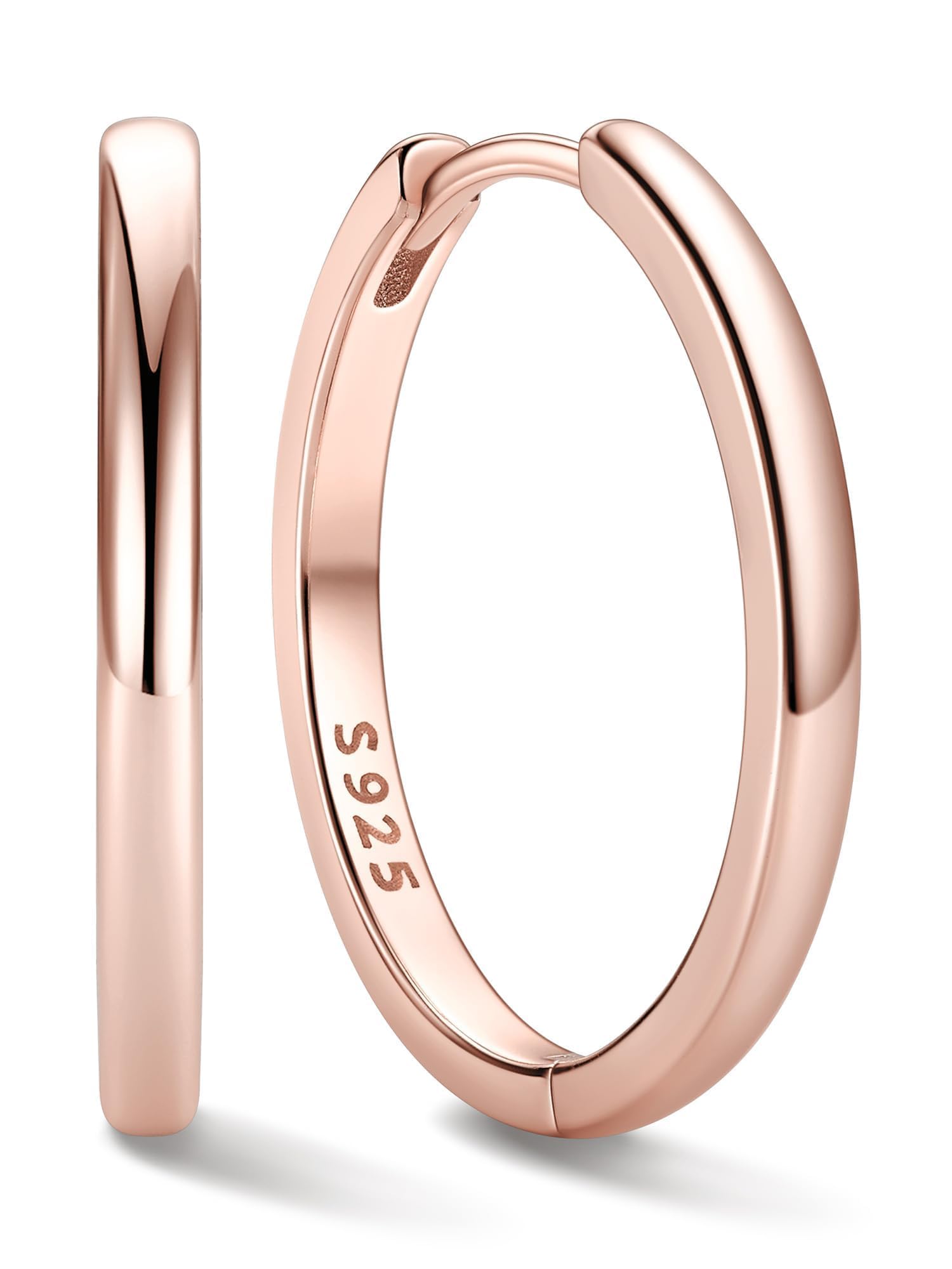 ChicSilver 925 Sterling Silver Huggie Hoop Earrings for Women, 6-20MM Hoops
