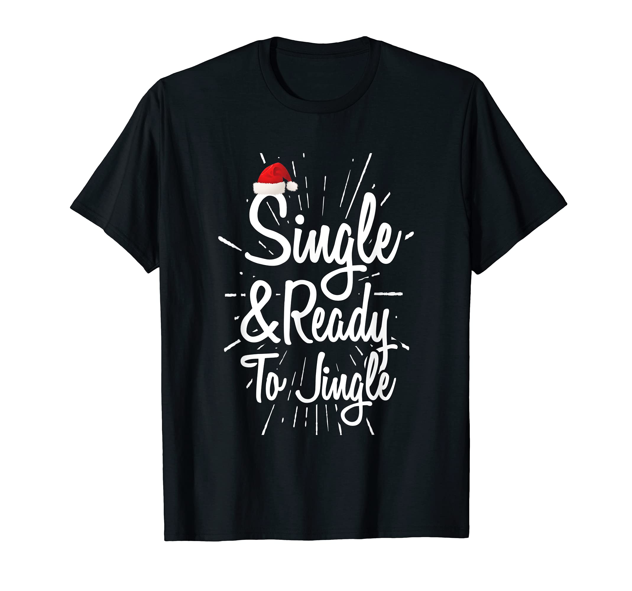 Single and Ready To Jingle Ugly Christmas Sweater LARGE Tee