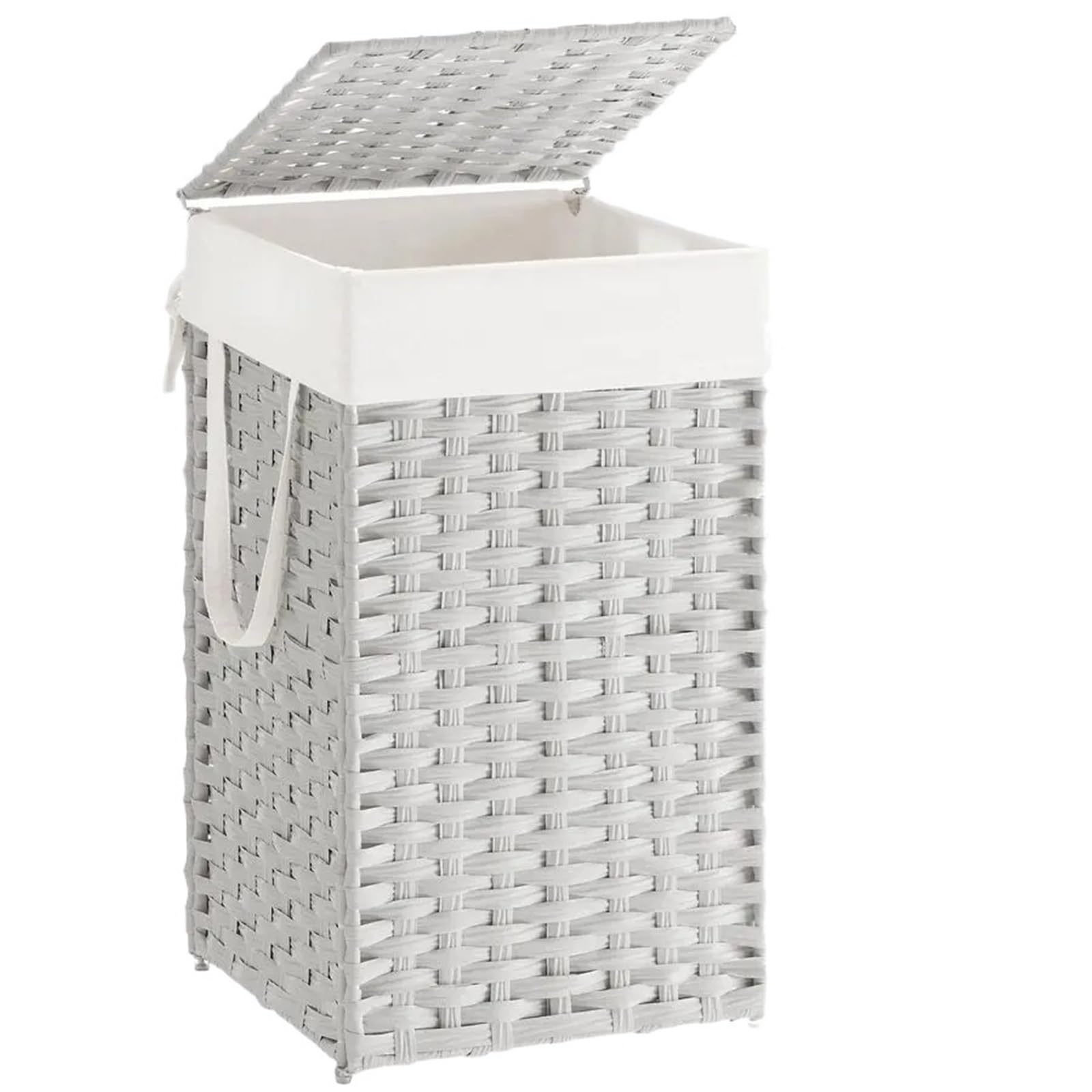 Laundry Hamper With Lid, Clothes Basket With And Handles For Bedroom