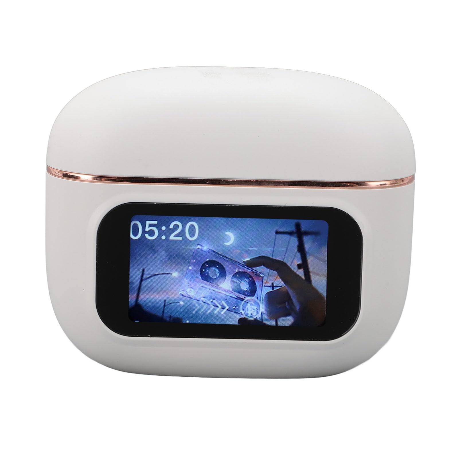 Pongnas Auricolari Wireless Avanzati con Display Touch LCD a Colori e Tecnologia ANC per la Riduzione del Rumore, per la comodità della Quotidiana, Batteria Integrata per Viaggi