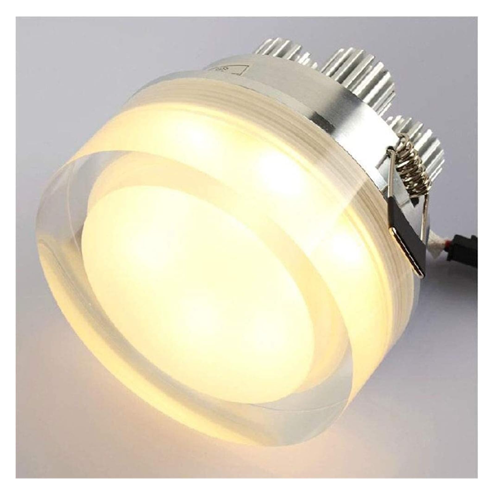 KHUKHU LED Recessed Light Acrylic Downlight for Ceiling, Energy Efficient Long Life Ceiling Light LED Recessed Light for Kitchen,Living Room,Hallway(B,7W 3000K)