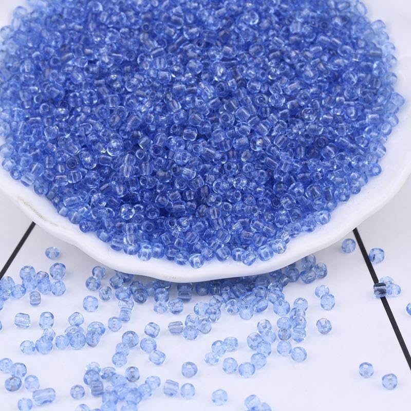 60000 szt. 2 mm niebieskie różowe szklane koraliki z nasionami do produkcji biżuterii małe mini koraliki do bransoletki DIY naszyjnik rzemiosło DIY