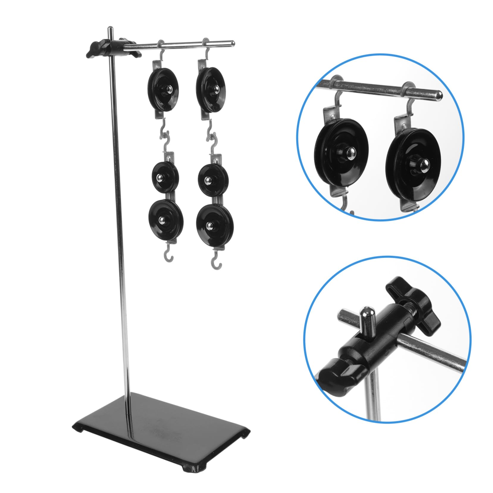 Alipis Juego de Poleas Didácticas Material de Plástico y Hierro para Experimentos de Física Herramienta Multifuncional Soporte para Aulas de Secundaria
