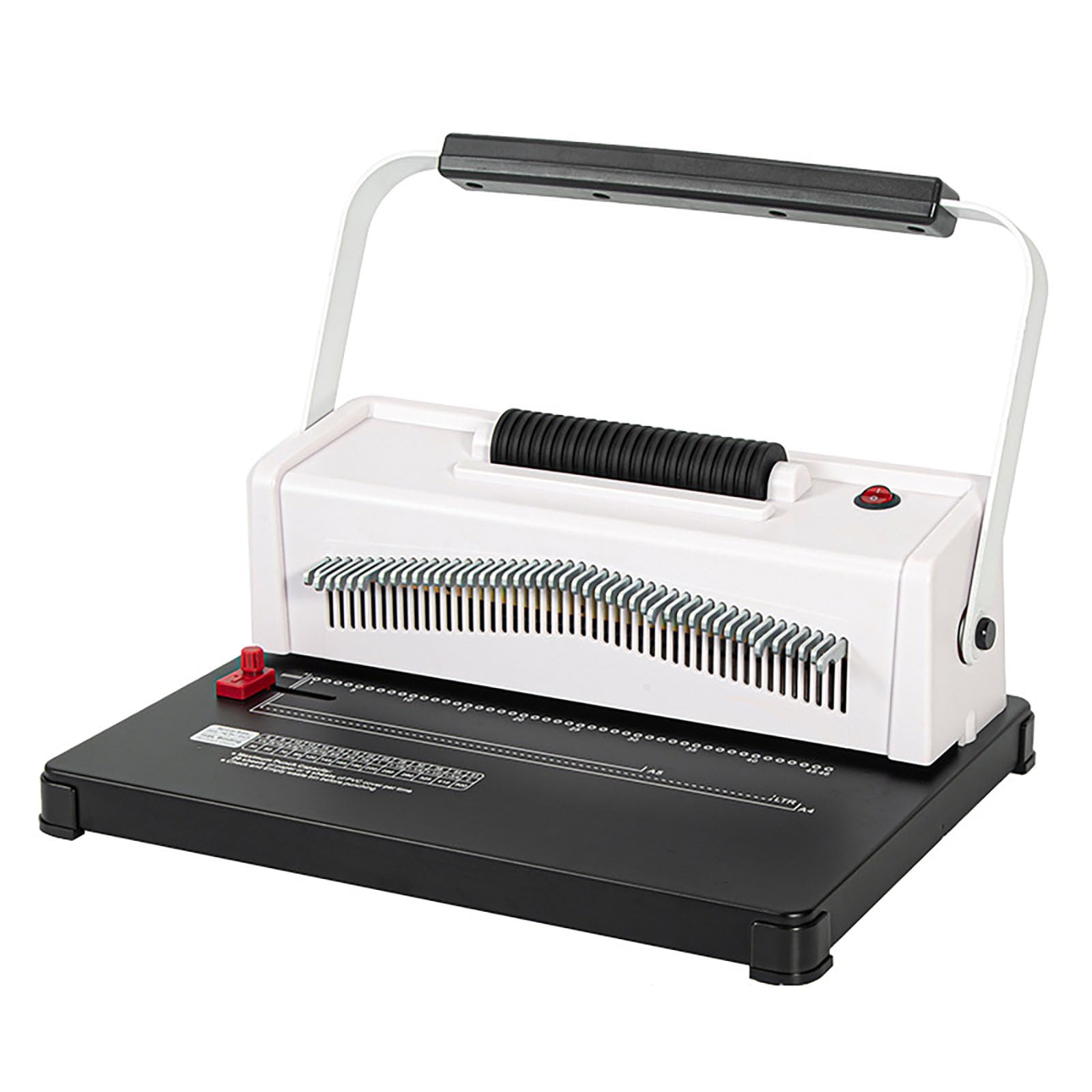 Máquina de encuadernación en espiral eléctrica, máquina de encuadernación automática de bobinas con distancia de borde ajustable, capacidad de 20 páginas, encuadernación automática manual para oficina