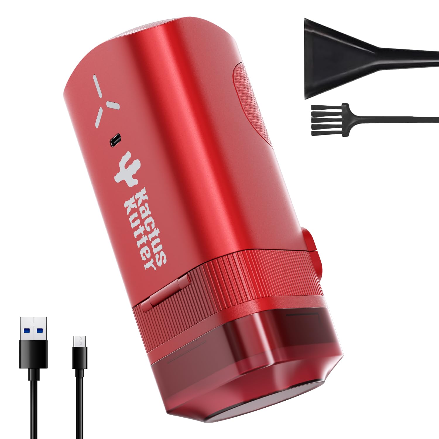 KactusKutter K2 Pro Electric Kitchen Grinder 3 Grams Automatic Spice Mill, Portable Rechargeable Grinder For Kitchen Grinding up to 3 Grams - Deep Scarlet-image-35