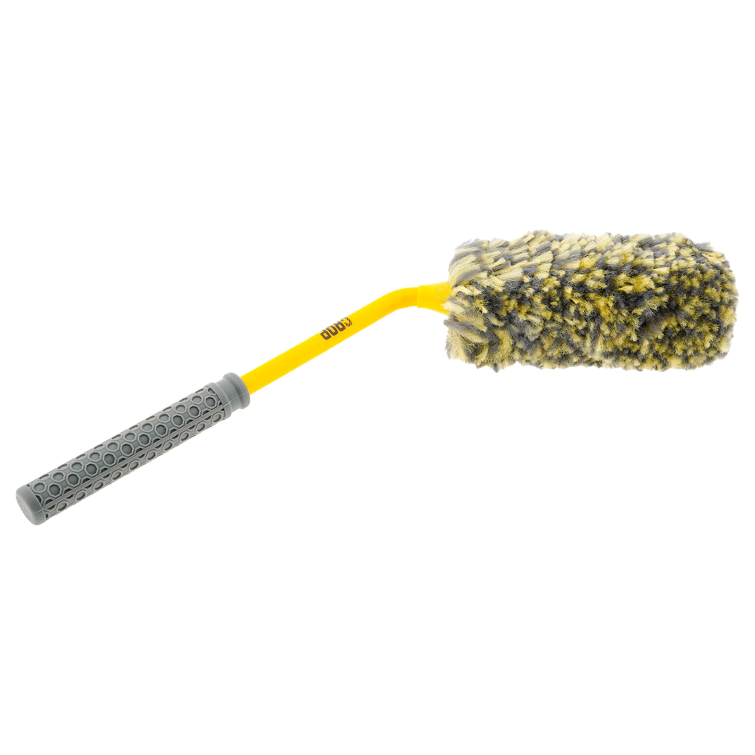 CROP Felgenbürste Mikrofaser Set - Auto Waschbürste für Felgenreiniger - Abgewinkelte Felgen Bürste für Alufelgen - Car Detailing Zubehör