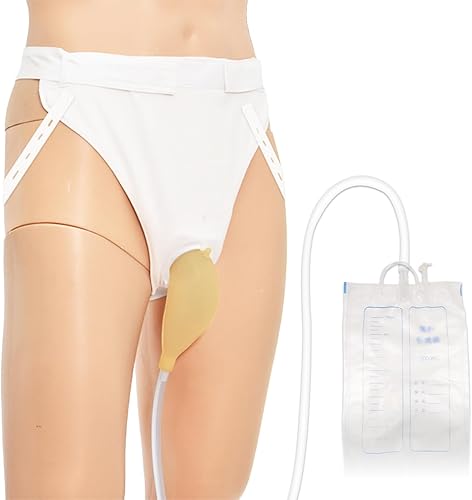 Orinario portátil para hombres, material de látex portátil con bolsa de orina de colección, sistema de bolsa de drenaje urinario, agradable al tacto